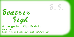 beatrix vigh business card